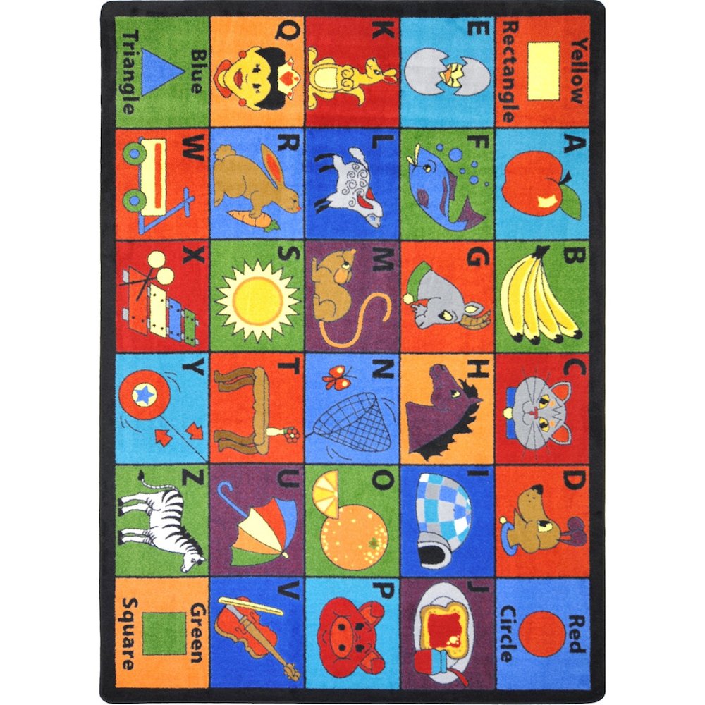 Kid Essentials Say My Name 5'4" x 7'8" Area Rug in Color Multi