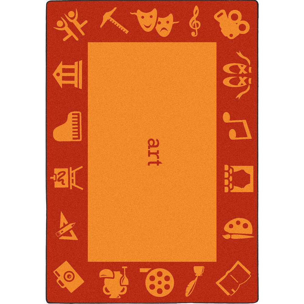 Kid Essentials STEAM 5'4" x 7'8" Area Rug in Color Art