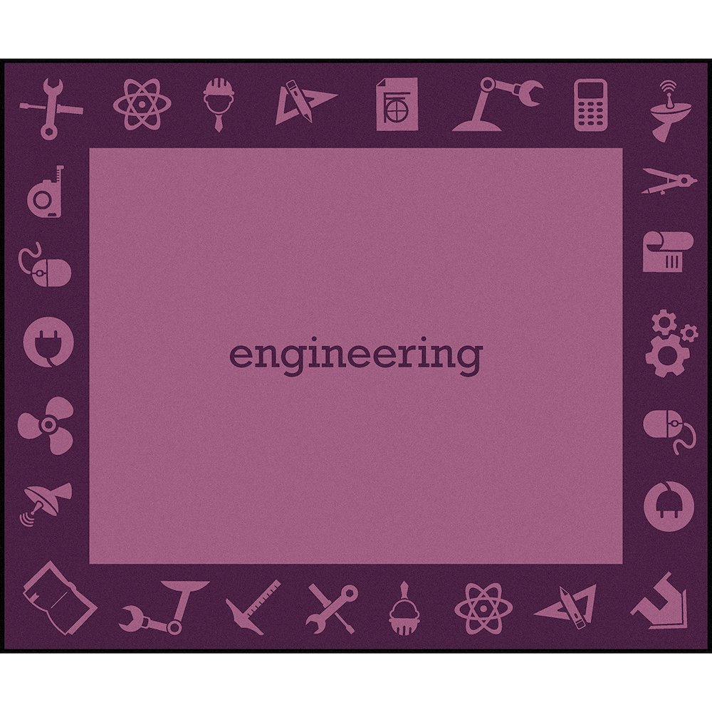 Kid Essentials STEAM 10'9" x 13'2" Area Rug in Color Engineering