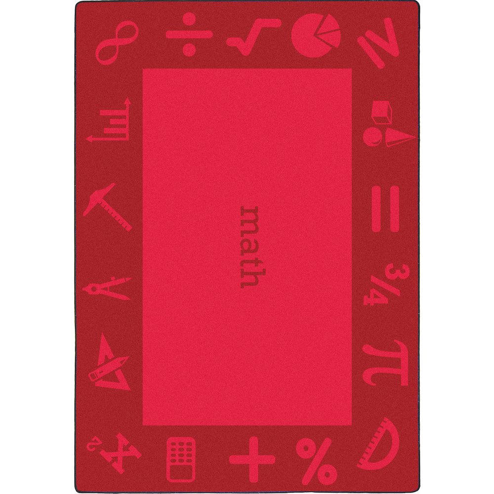 Kid Essentials STEAM 5'4" x 7'8" Area Rug in Color Math