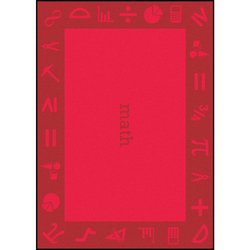 Kid Essentials STEAM 7'8" x 10'9" Area Rug in Color Math