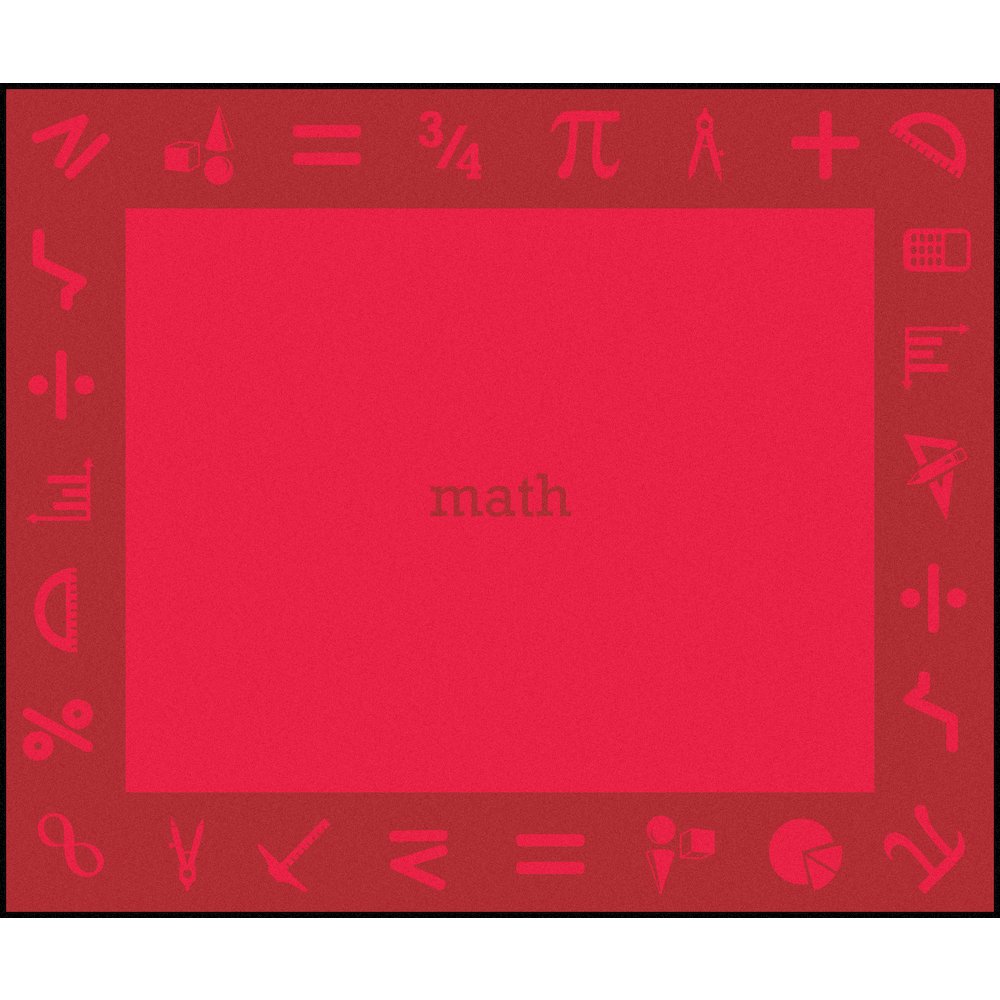 Kid Essentials STEAM 10'9" x 13'2" Area Rug in Color Math