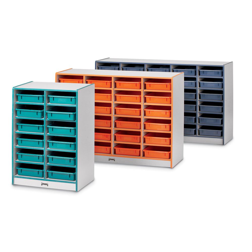 24 Paper-Tray Mobile Storage - with Colored Paper-Trays