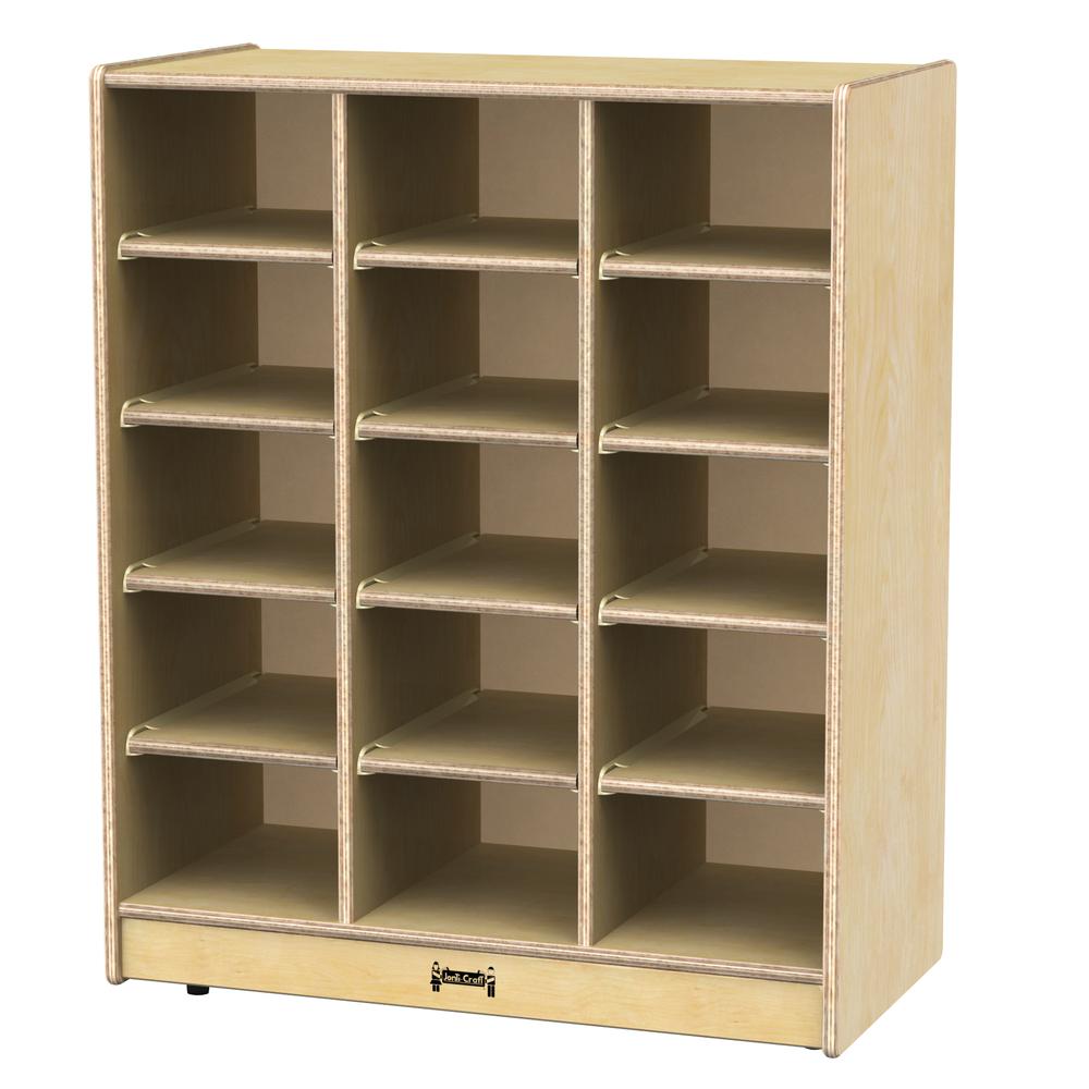 15 Cubbie-Tray Mobile Unit – with Clear Trays