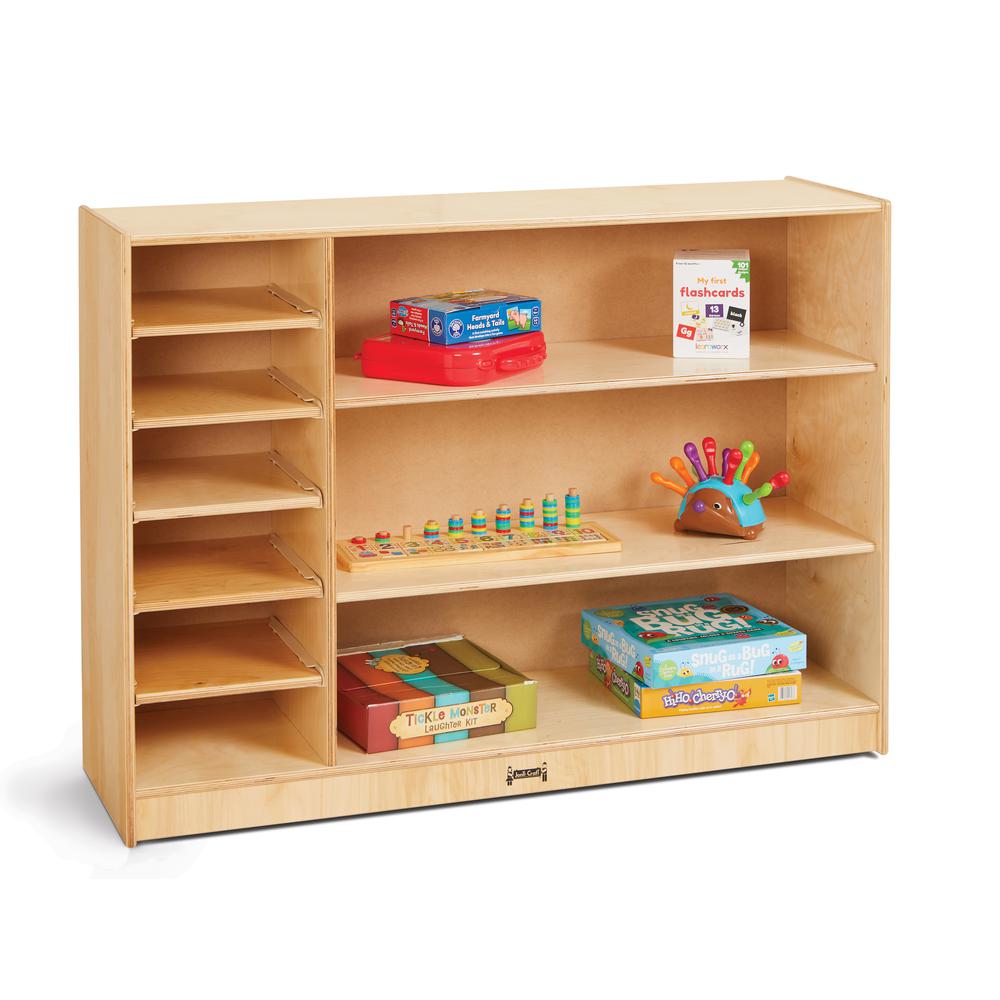 Adjustable Combo Mobile Straight-Shelf - with colored Paper-Trays