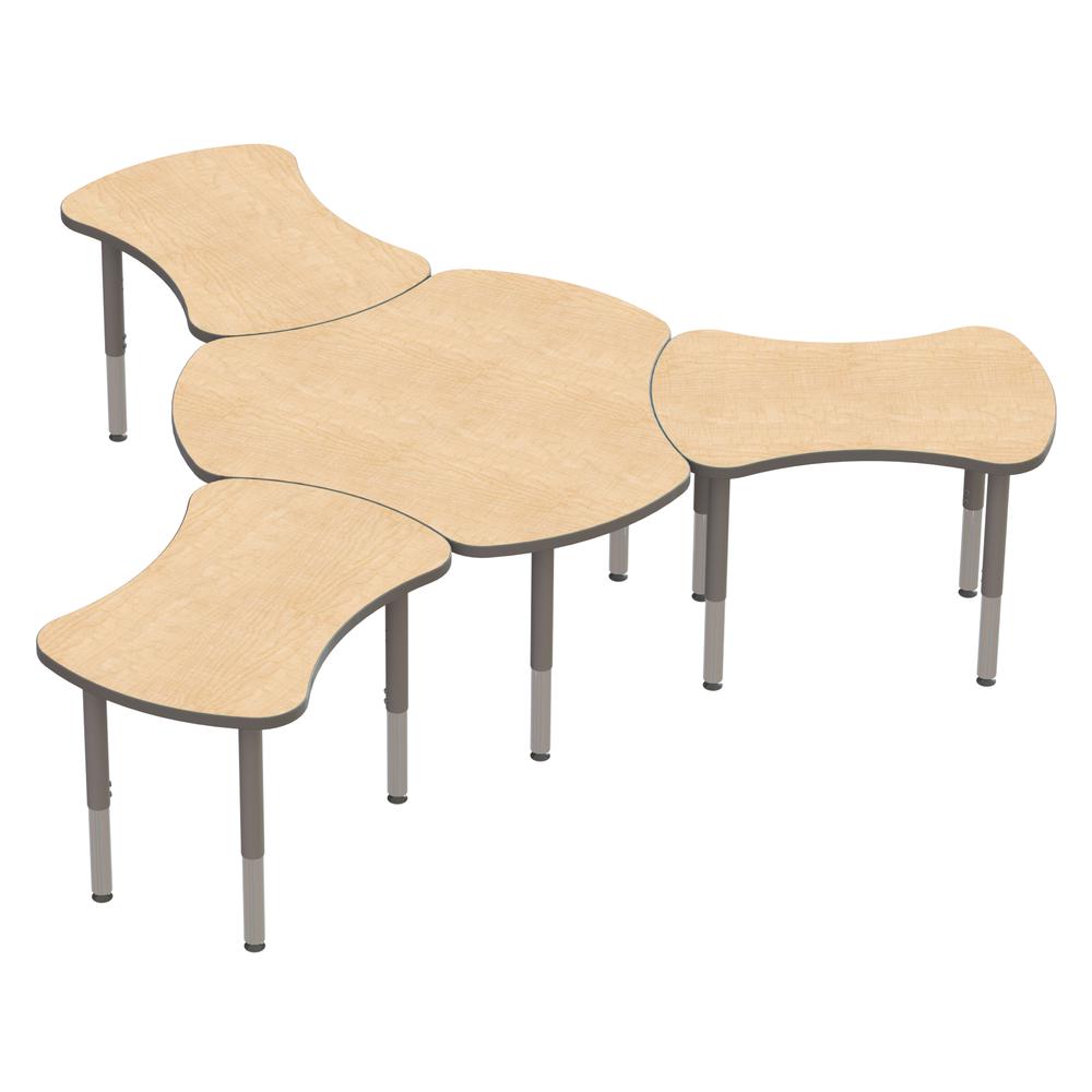 Collaborative Hub Table - 44" X 47" - Maple/Gray