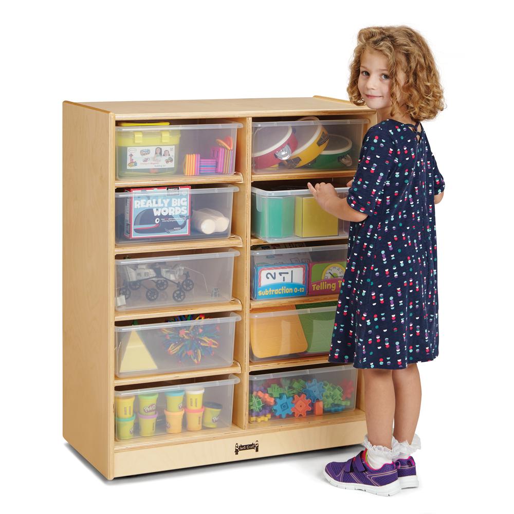 10 Tub Mobile Storage - with Clear Tubs
