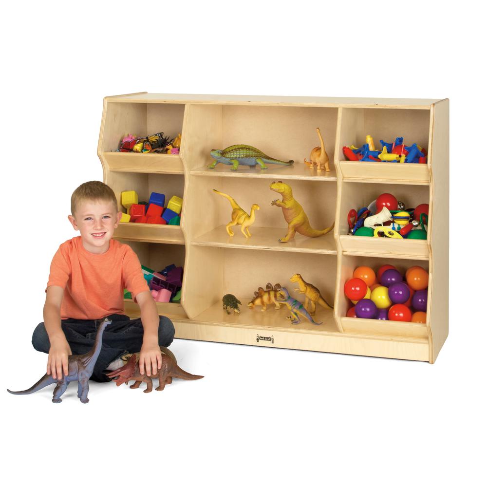 Open Storage with Beveled Front