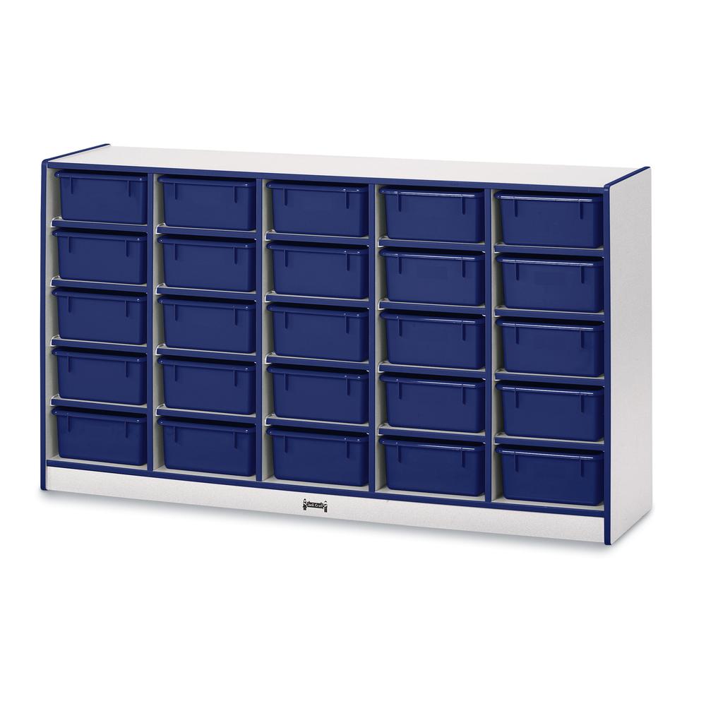 25 Tub Mobile Storage - with Colored Tubs