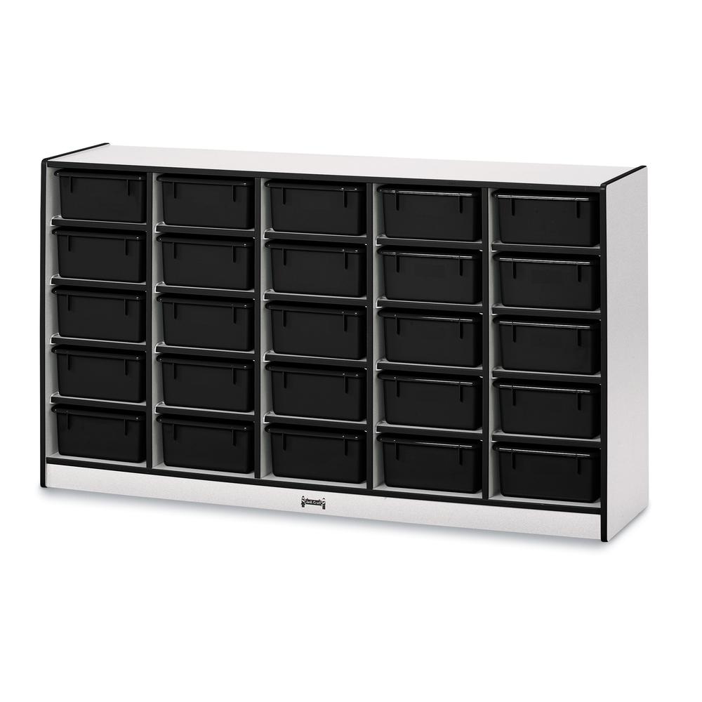 25 Tub Mobile Storage - with Colored Tubs