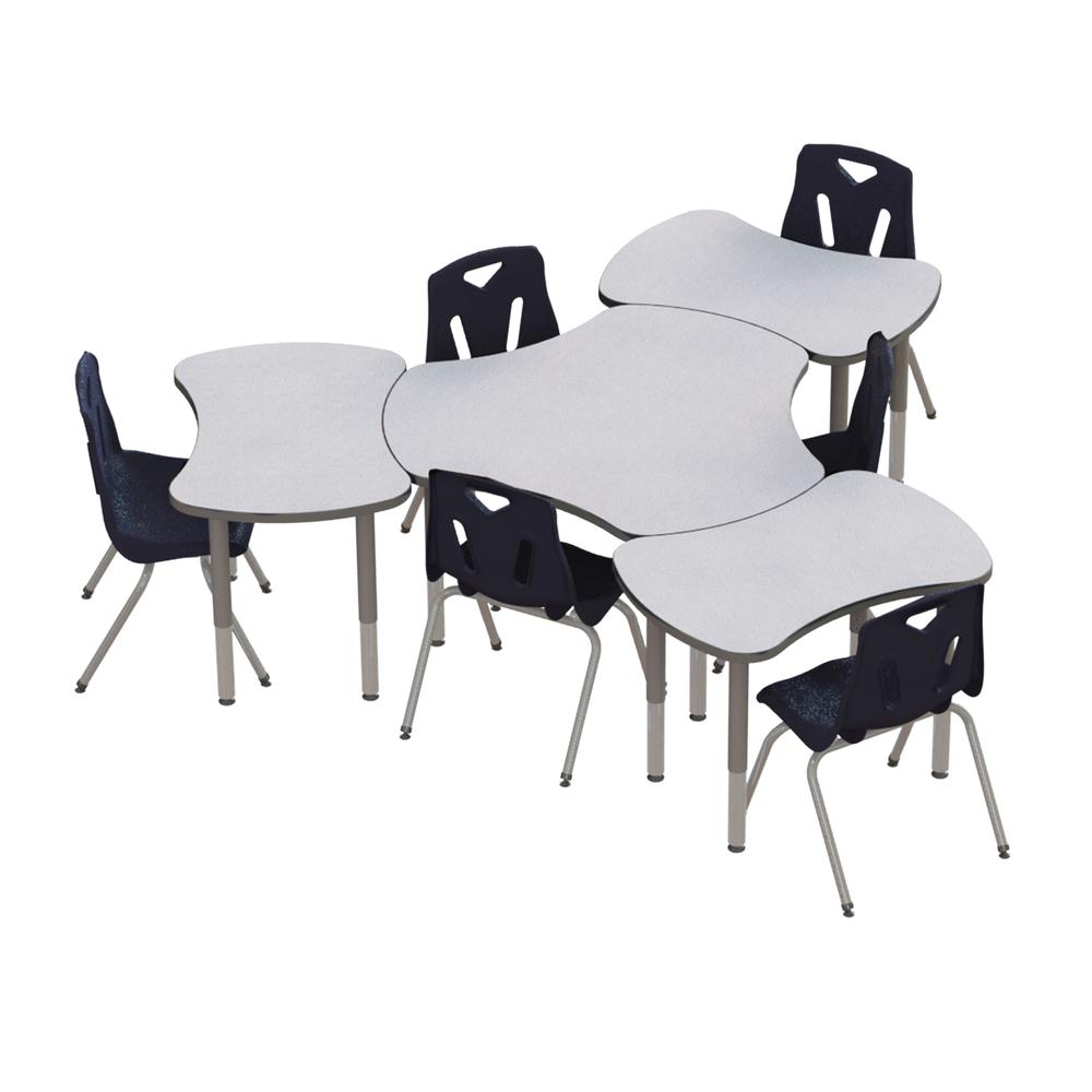 Collaborative Hub Table - 44" X 47" - Gray/Gray