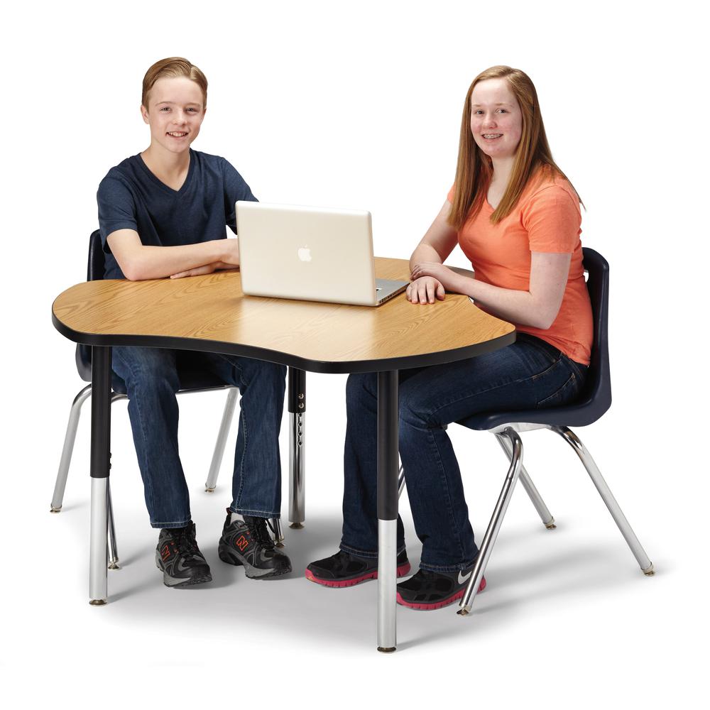 Collaborative Hub Table - 44" X 47" - Oak/Black
