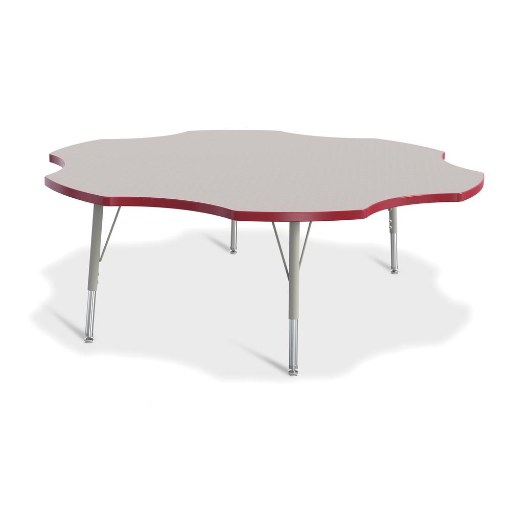 Six Leaf Activity Table - 60", Mobile - Gray/Purple/Gray
