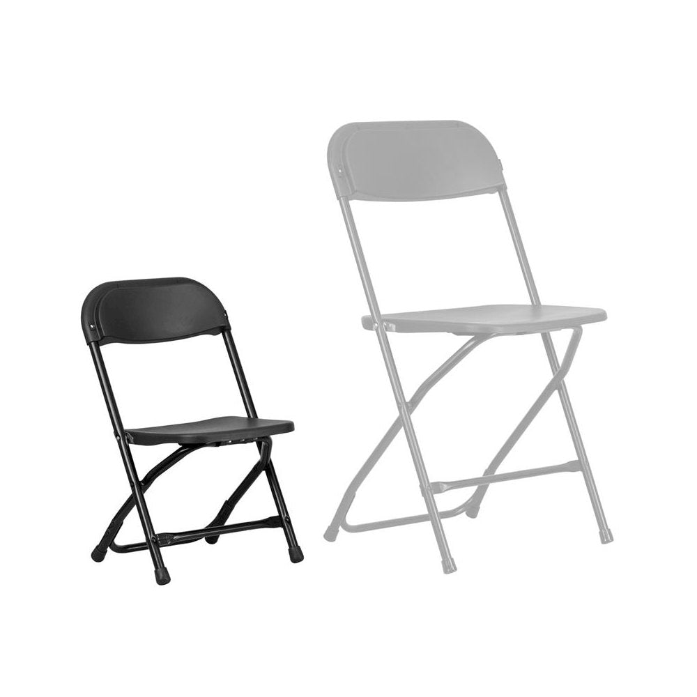 Kids Black Plastic Folding Chair