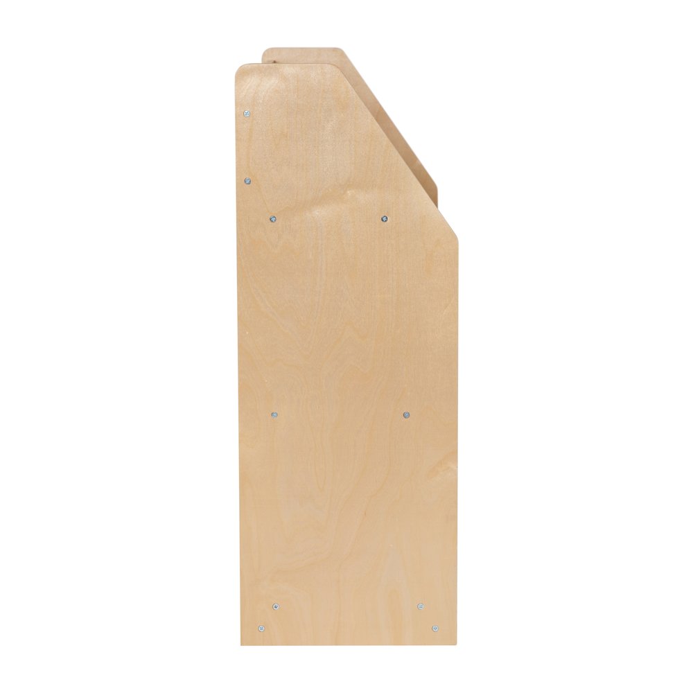 Natural Wooden 3 Shelf Book Display with Safe