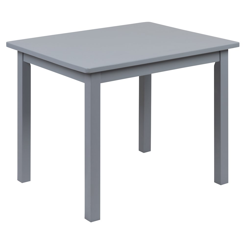 Solid Hardwood Table and Chair Set - 3 Piece Set - Gray