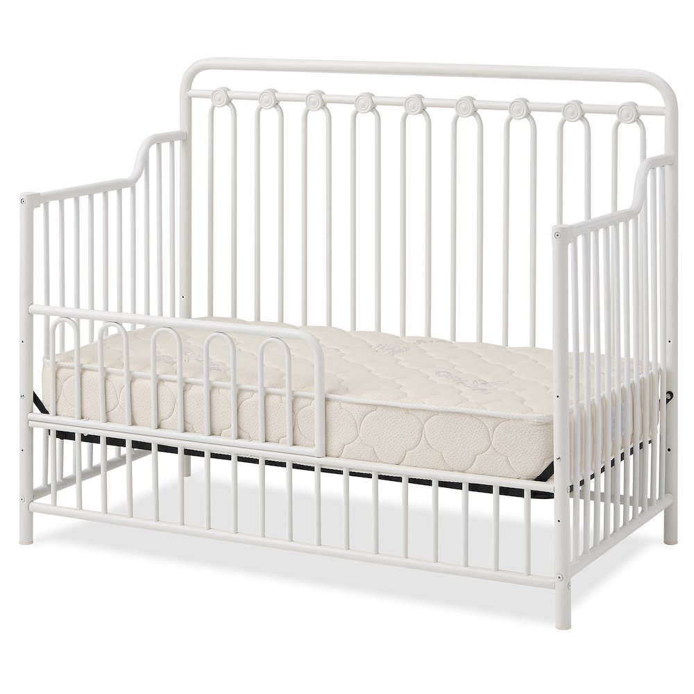 Baldwin 4 in 1 Convertible Full Sized Metal Crib in Alabaster White