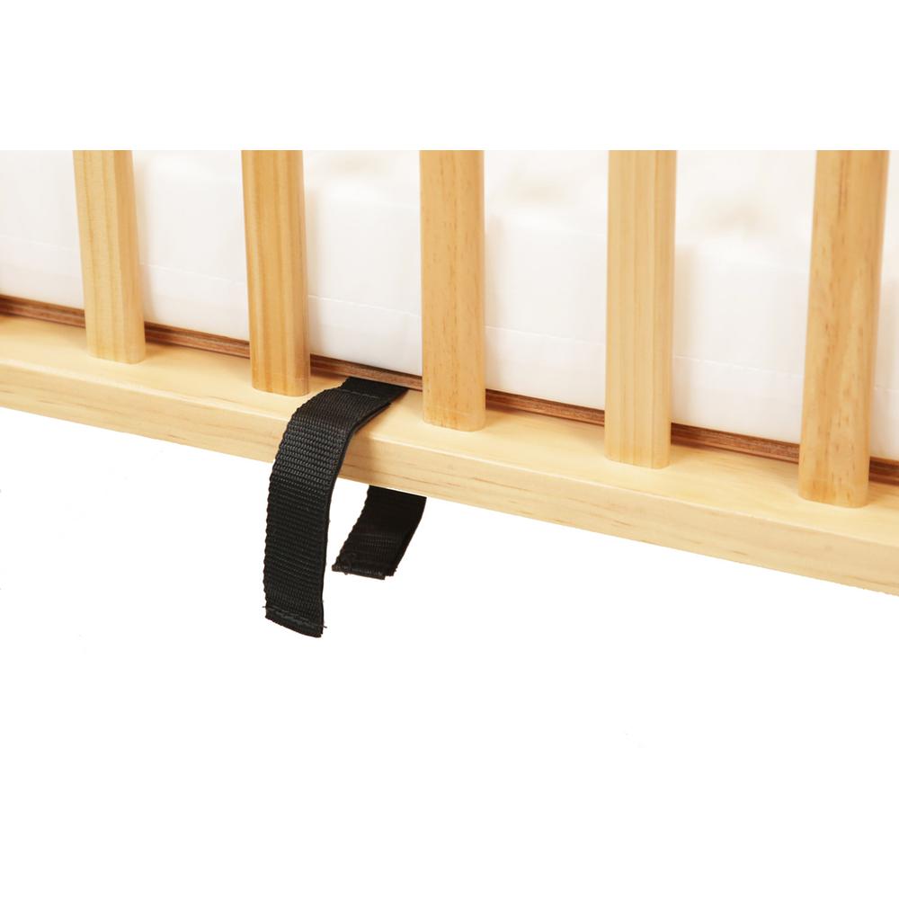 The Full size Wood Folding Crib-Natural