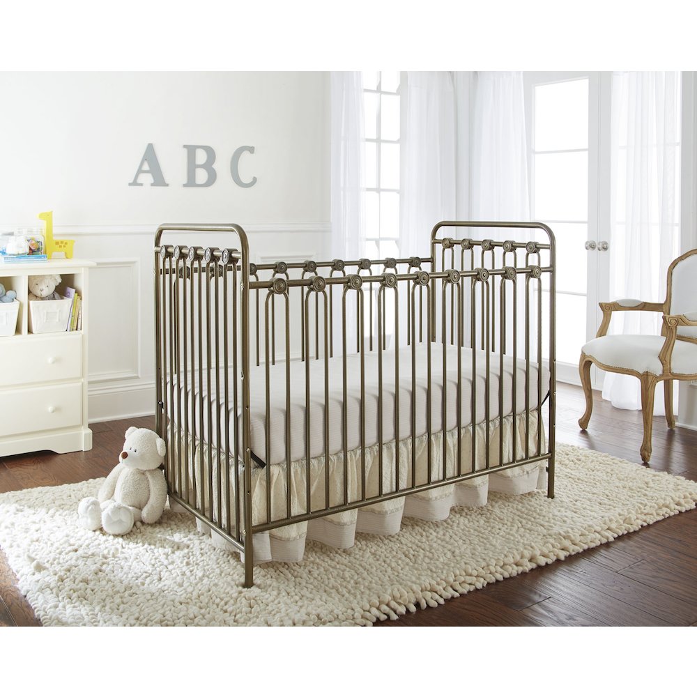 Napa 3 in 1 Convertible Full Sized Metal Crib in Alabaster White