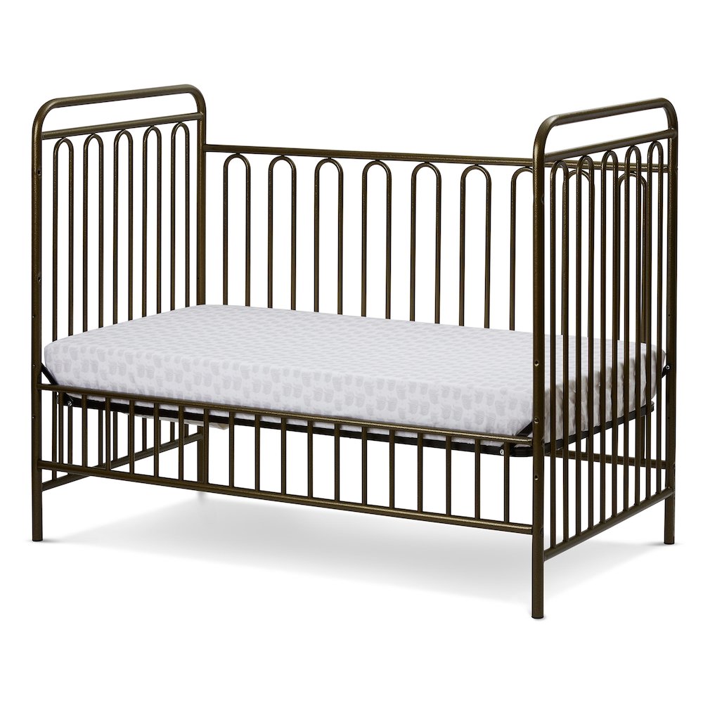 Trinity 3 in 1 Convertible Full Sized Metal Crib in Golden Nugget
