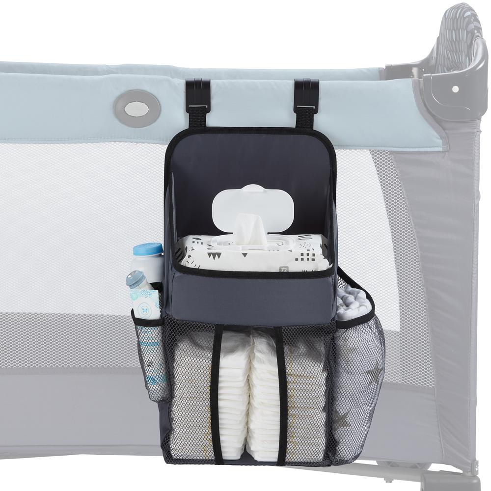Universal Playard Nursery Organizer and Diapers Organizer | Baby Diaper Caddy for Baby's Essentials - Gray
