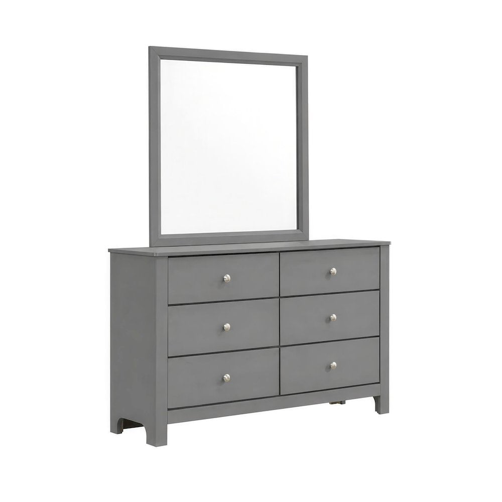 Santino Dresser and Mirror Set in Grey