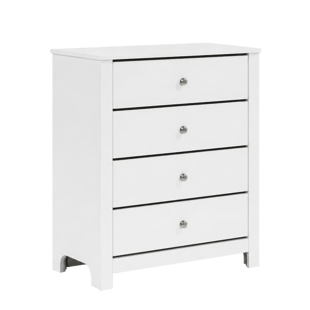 Santino 4-Drawer Chest in White