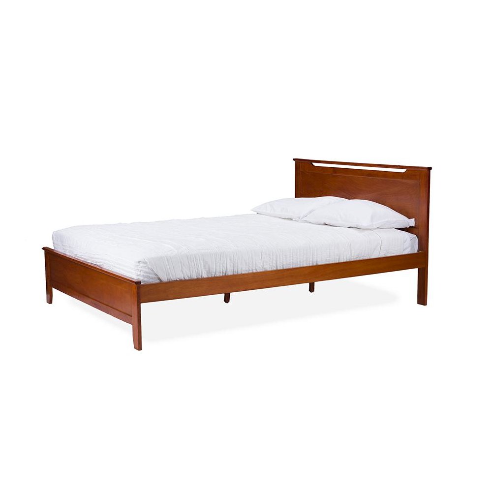 Baxton Studio Demitasse Brown Wood Contemporary Twin-Size Bed