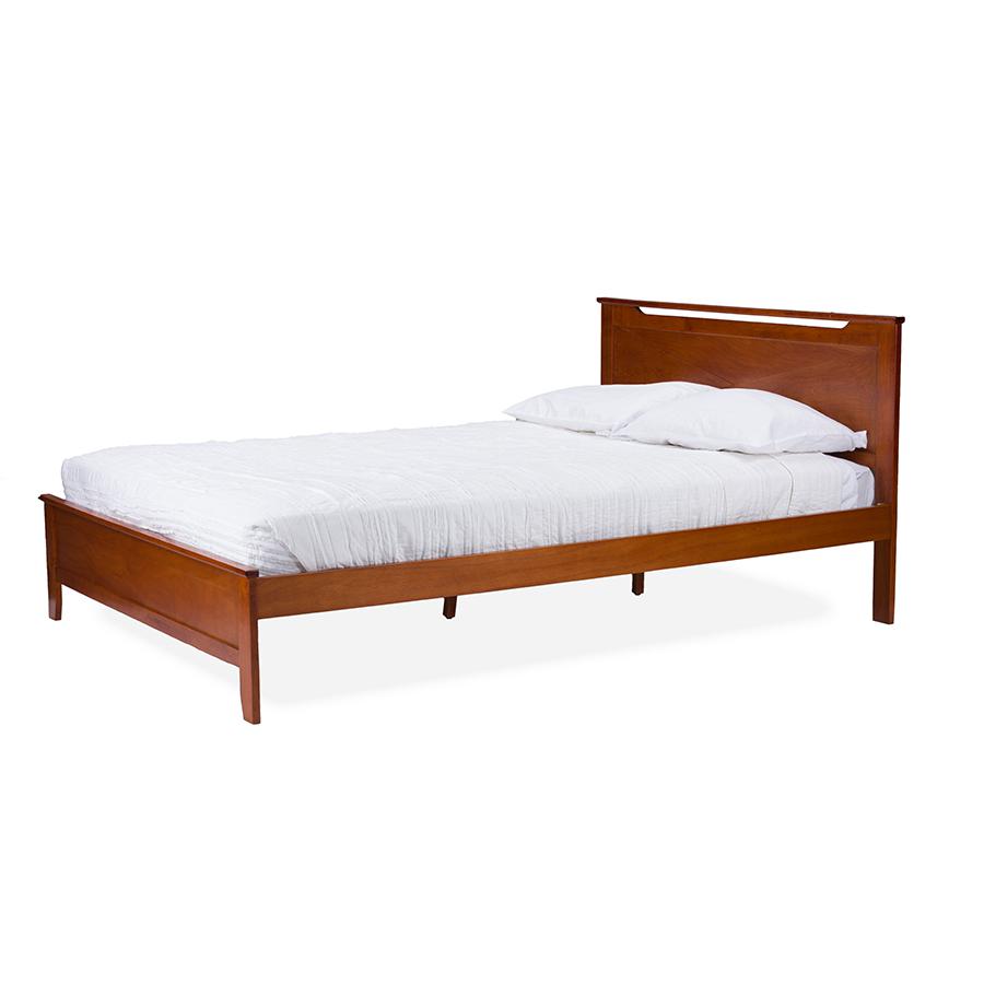 Baxton Studio Demitasse Brown Wood Contemporary Twin-Size Bed
