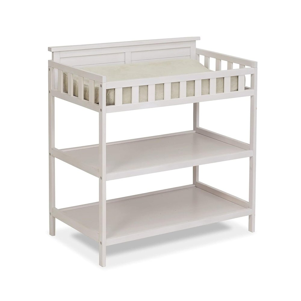 Sorelle Farmhouse Dressing Table,Weathered White Color