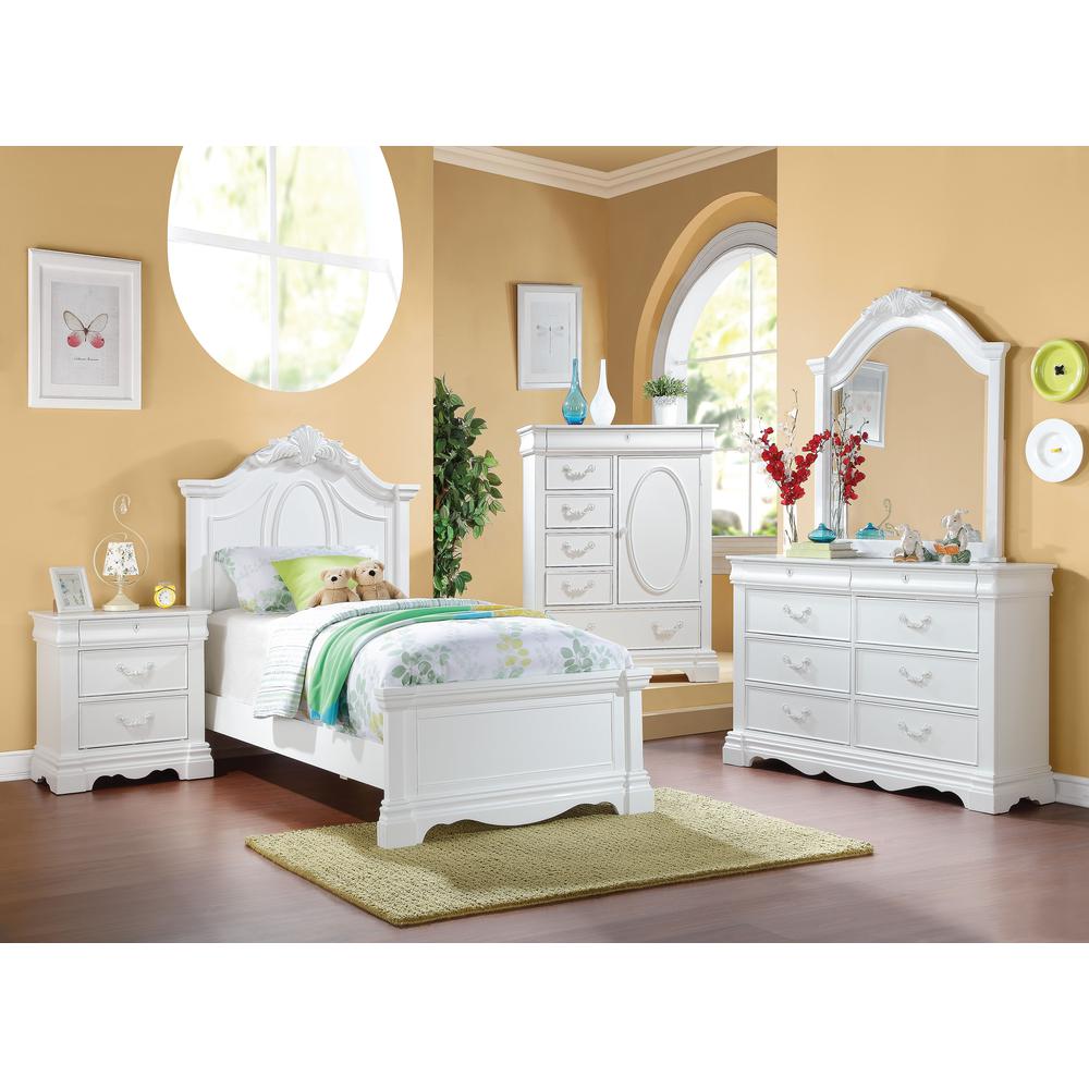 Estrella Twin Bed White