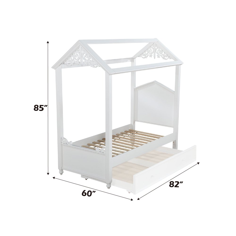 Rapunzel Twin Bed, White