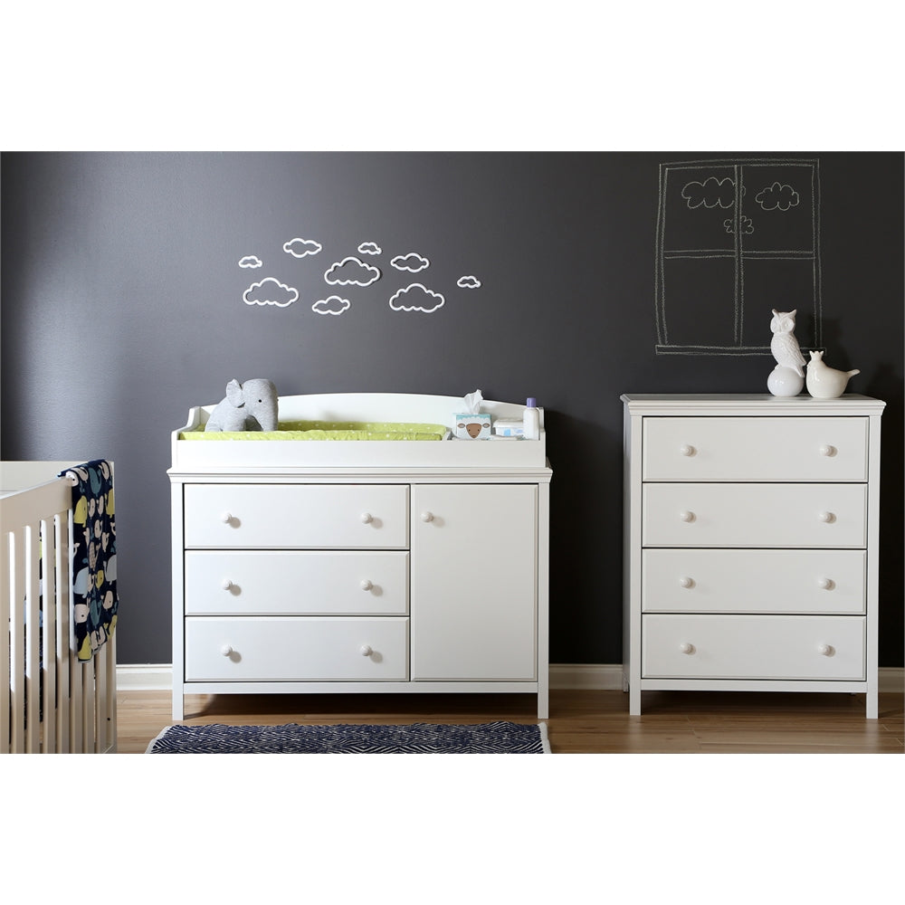 South Shore Cotton Candy Changing Table with Removable Changing Station, Pure White