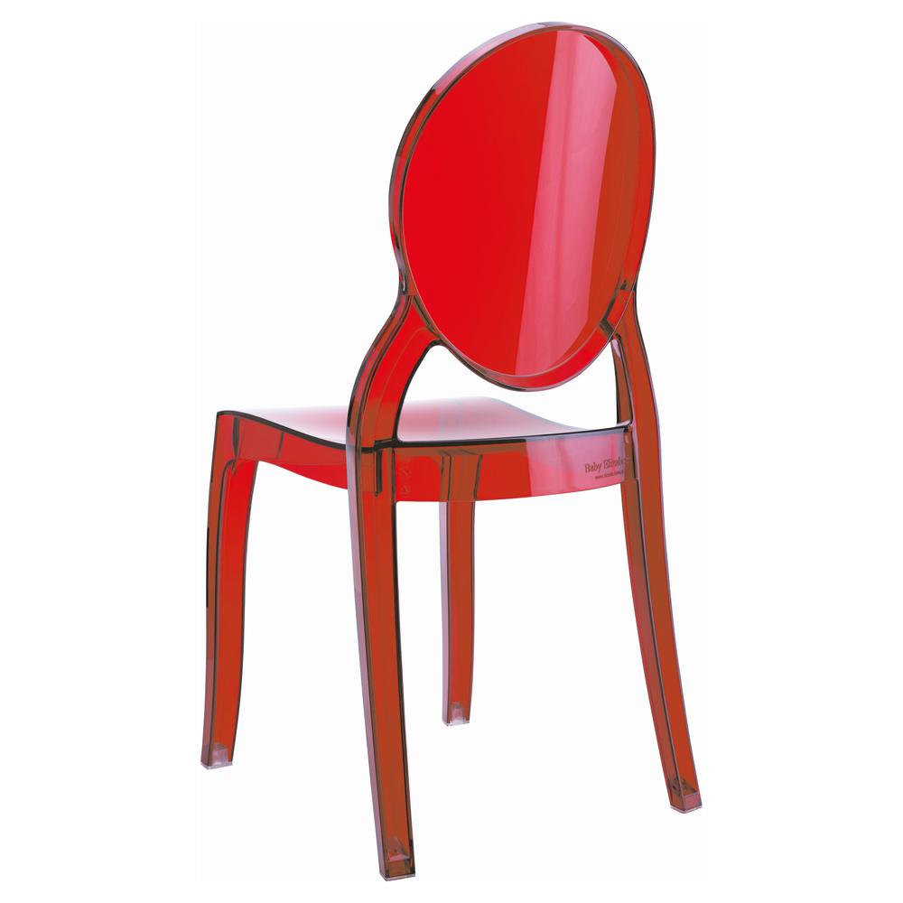 Kids Chair, Transparent Red, Belen Kox