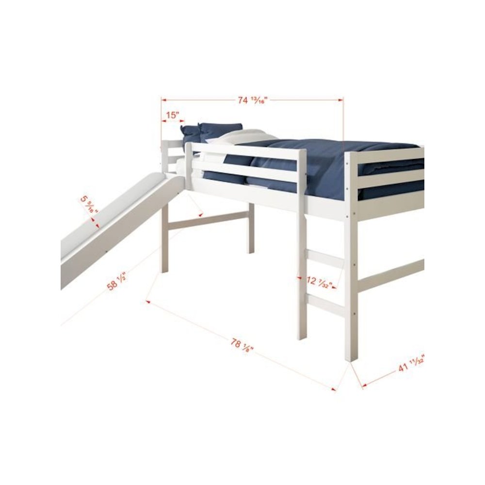 TENT BED WHITE W/RED TENT KIT