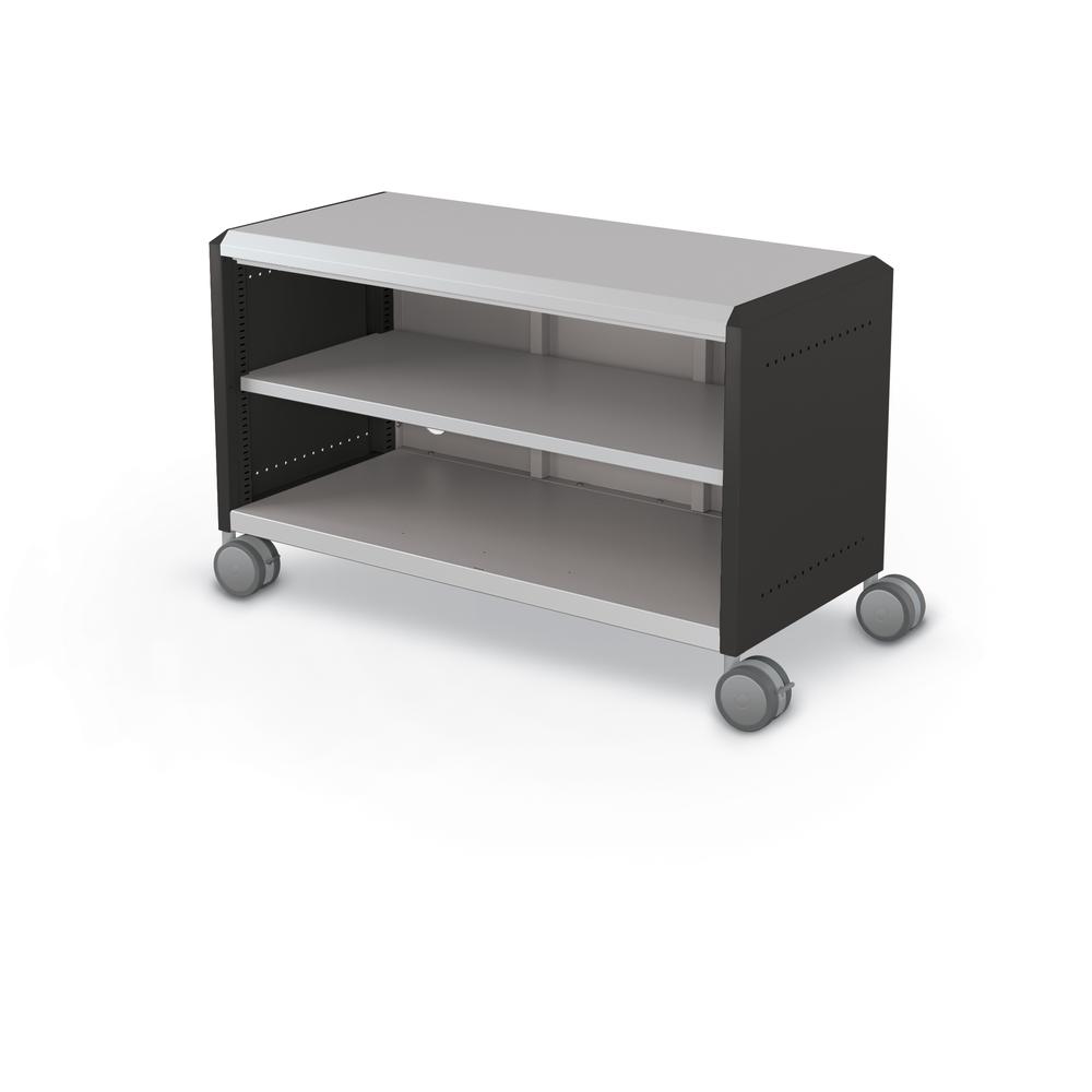Compass Cabinet - Maxi H1 -Shelves / Casters - Black