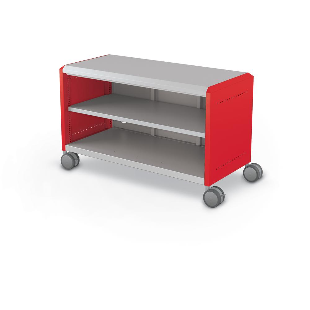 Compass Cabinet - Maxi H1 -Shelves / Casters - Red