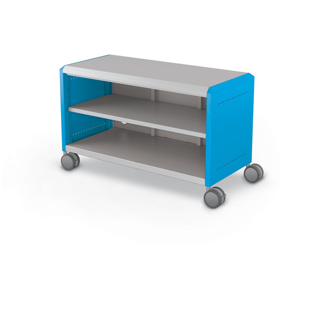 Compass Cabinet - Maxi H1 -Shelves / Casters - Blue