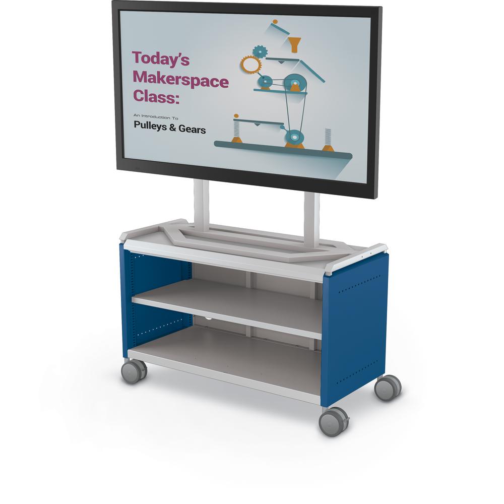 Compass Cabinet - Maxi H1 -Shelves / Casters / TV Mount - Navy