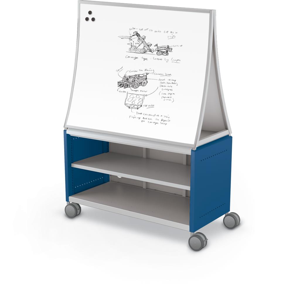 Compass Cabinet - Maxi H1 -Shelves / Casters / Ogee Board - Navy