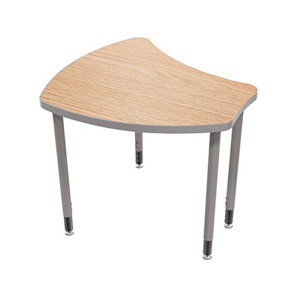 Large Shapes - Fusion Maple Top Surface And Black Edgeband - Black Horseshoe Legs - No Bookbox