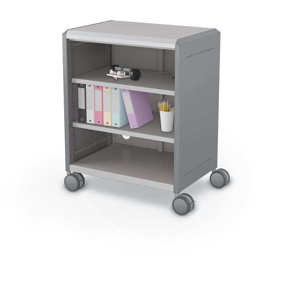 Compass Cabinet - Midi H2 -Shelves / Casters - Cool Grey