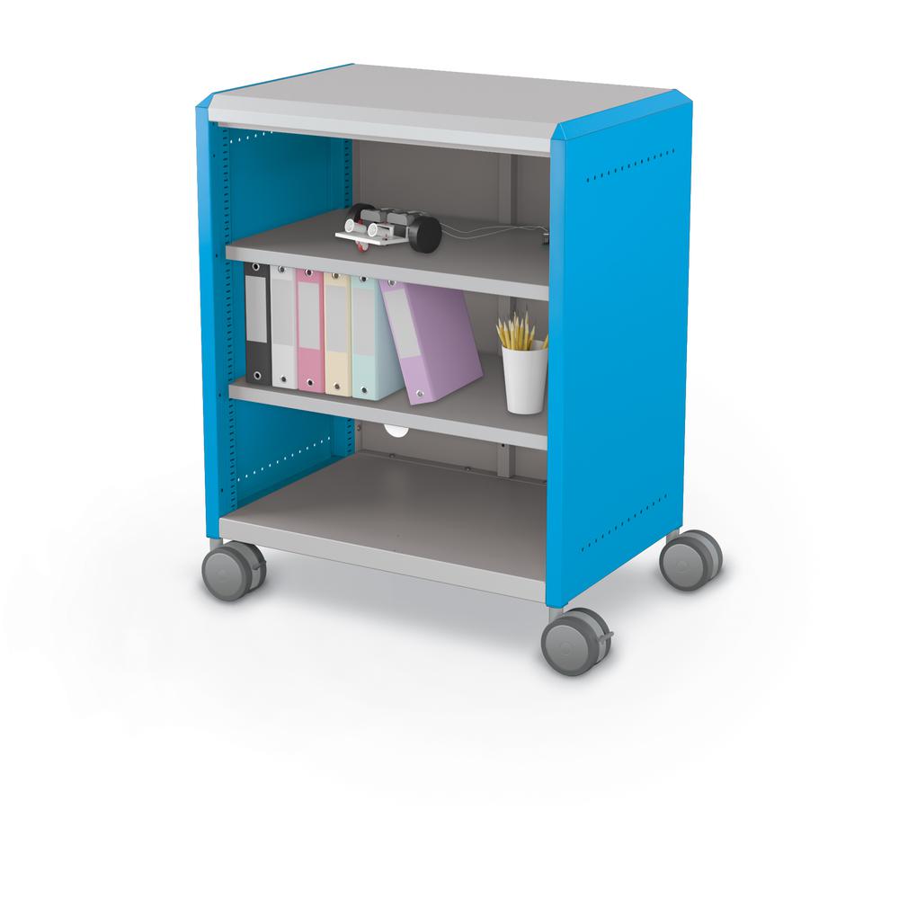 Compass Cabinet - Midi H2 -Shelves / Casters -Blue