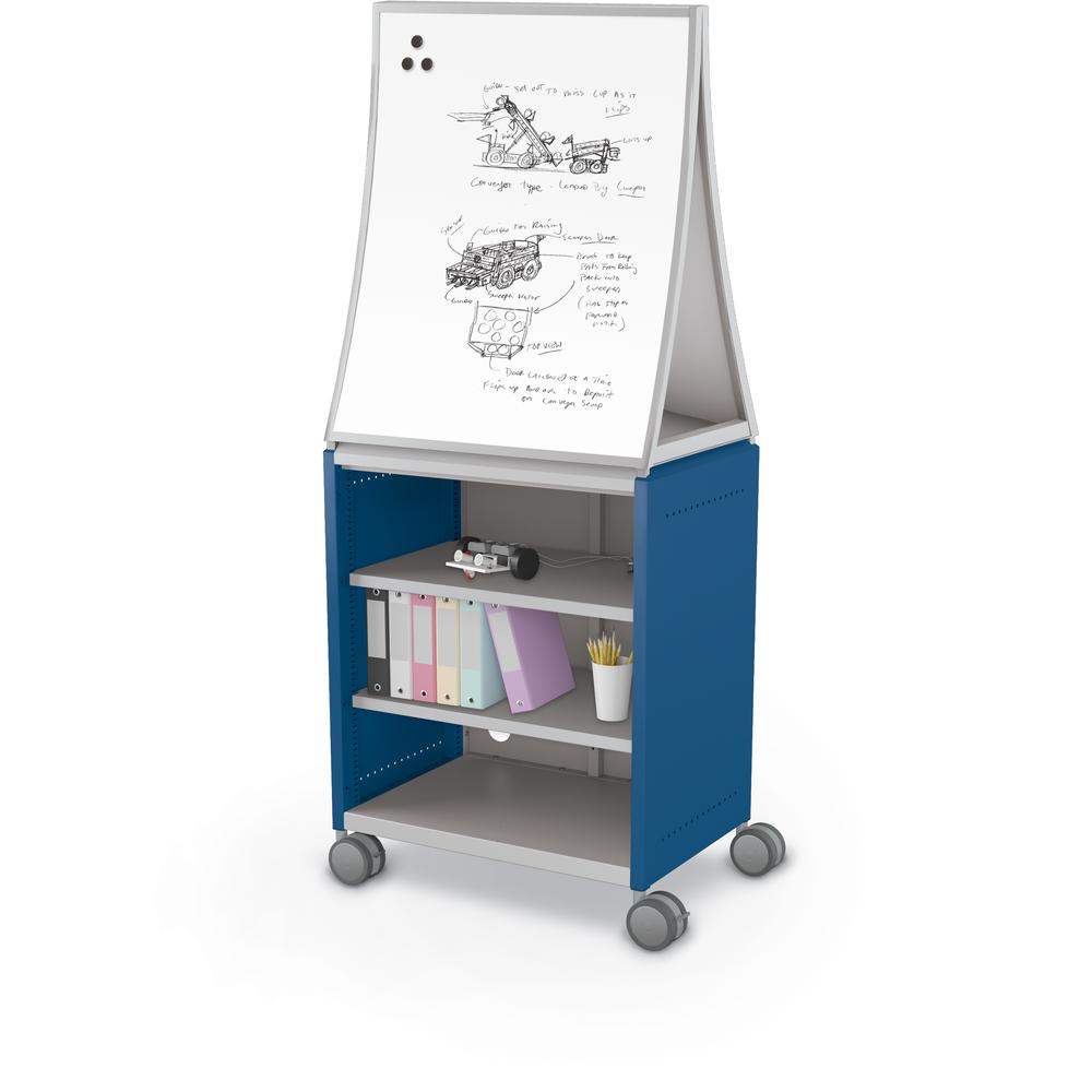 Compass Cabinet - Midi H2 -Shelves / Casters / Ogee Board - Navy