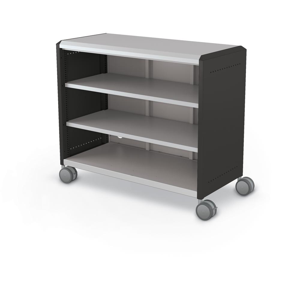 Compass Cabinet - Maxi H2 -Shelves / Casters - Black