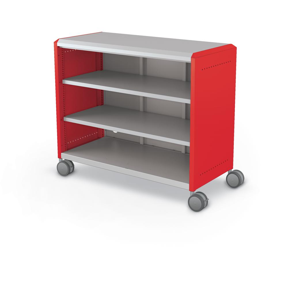 Compass Cabinet - Maxi H2 -Shelves / Casters - Red