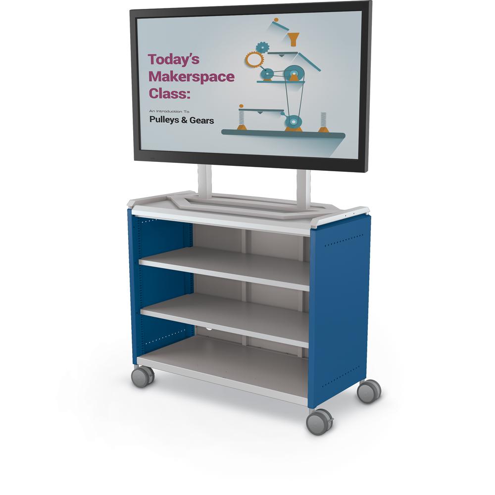 Compass Cabinet - Maxi H2 -Shelves / Casters / TV Mount - Navy