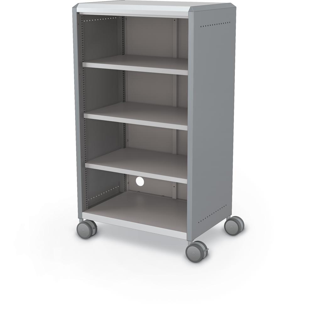 Compass Cabinet - Midi H3 -Shelves / Casters - Cool Grey