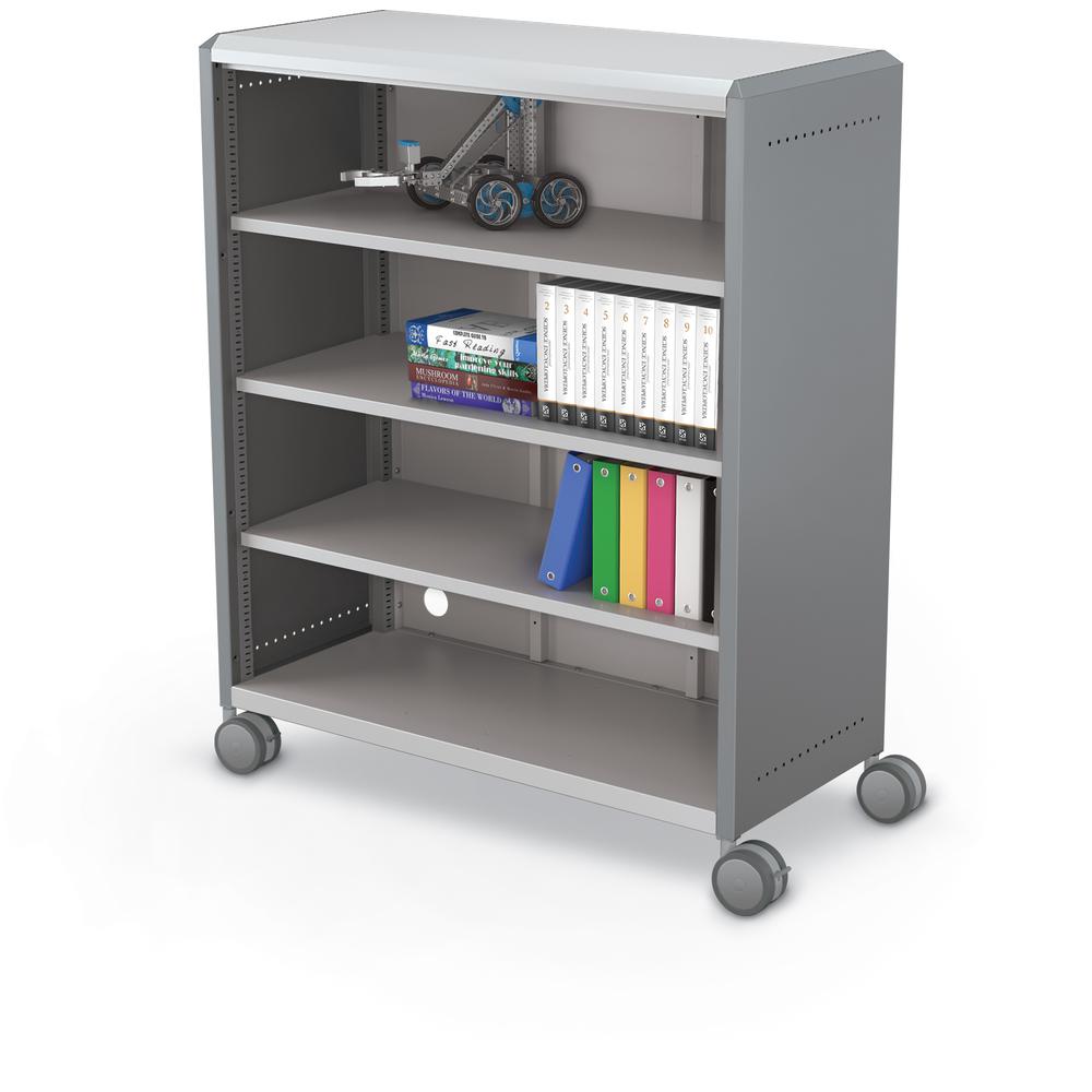 Compass Cabinet - Maxi H3 -Shelves / Casters - Cool Grey
