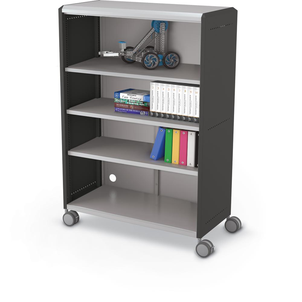 Compass Cabinet - Grande -Shelves / Casters -Black